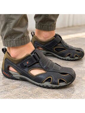 Merrell Galen Men’s Leather Closed Toe Hiking Fisherman Sandals Size 7
